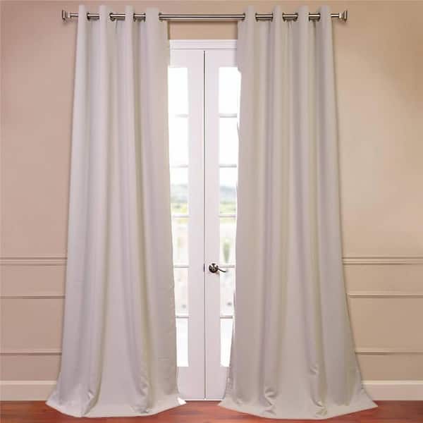Exclusive Fabrics & Furnishings Egg Nog Grommet Room Darkening Curtain - 50 in. W x 108 in. L (1 Panel)