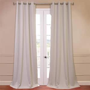 Egg Nog Grommet Curtain Room Darkening Shades- 50 in. W X 120 in. L  Single Panel Curtains and Drapes