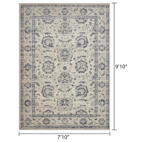 LOOMAKNOTI Malanie Corlia Cream 7 ft. 10 in. x 9 ft. 10 in
