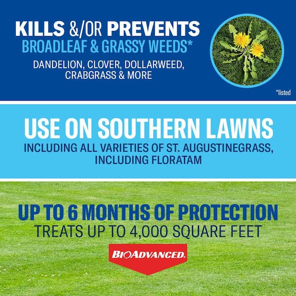 10 lb. Granules, Season Long Weed Killer Plus Preventer for Southern Lawns