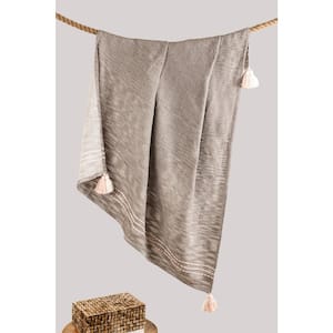 Rushmore Sandstone Brown Throw Blanket, 50X60
