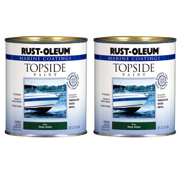 Rust-Oleum Marine Coatings 1 qt. Gloss Deep Green Topside Paint (2-Pack)-DISCONTINUED