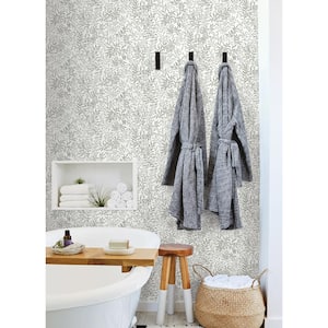 Sea Salt Grey Terrace Vines Vinyl Matte Peel and Stick Wallpaper