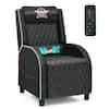 Gymax 25 in. W White Massage Gaming Recliner Chair Racing Single Lounge Sofa  Home Theater Seat GYM05409 - The Home Depot