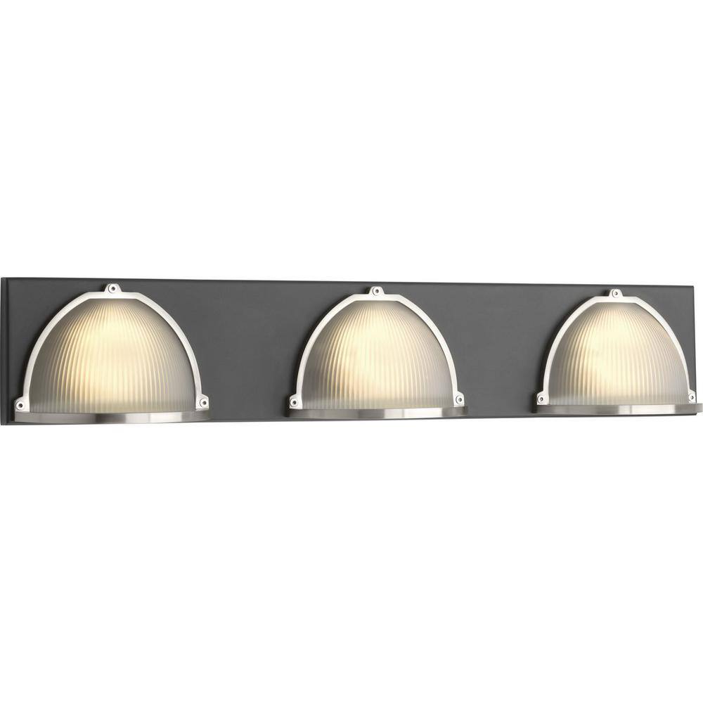 Graphite and Brushed Nickel 3-Light LED Vanity Fixture