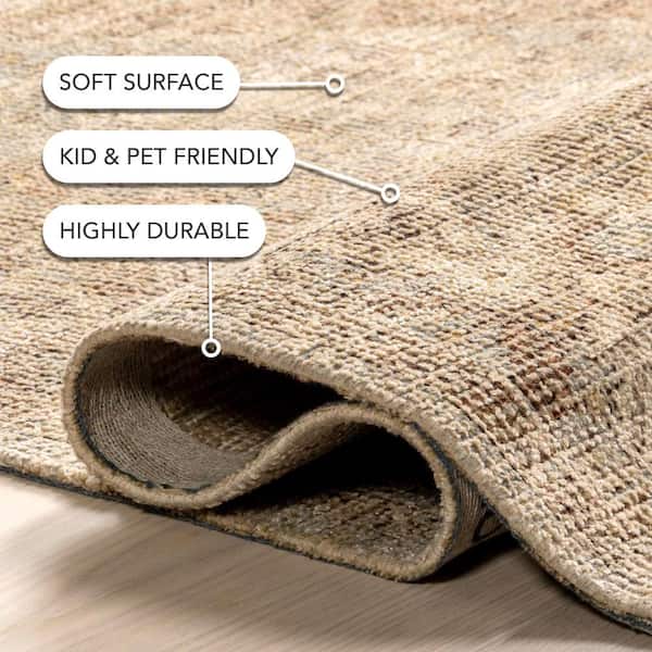 nuLOOM Khaki 10 ft. x 14 ft. Rosia Traditional Persian