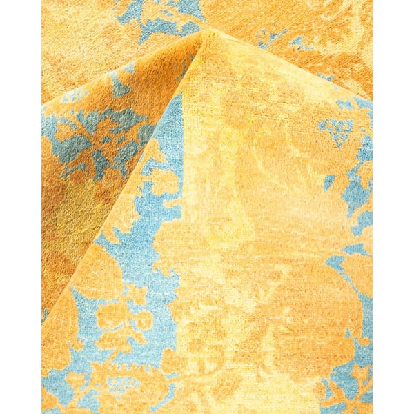 Mogul Green 5 ft. x 8 ft. Oriental Wool Indoor Area Rug