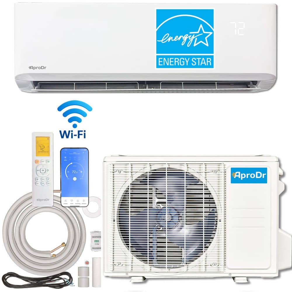 ENERGY STAR Wi-Fi 18,000 BTU 24.0 SEER2, 230-Volt, 1000-SqFt Inverter Ductless Mini Split Air Conditioner with Heat Pump price history on PriceWatchPro