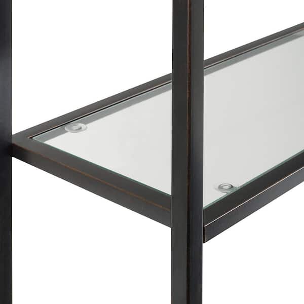 Organize It All Bronze 2-Tier Metal Freestanding Bathroom Shelf (25.25-in x  64.5-in x 10.25-in)