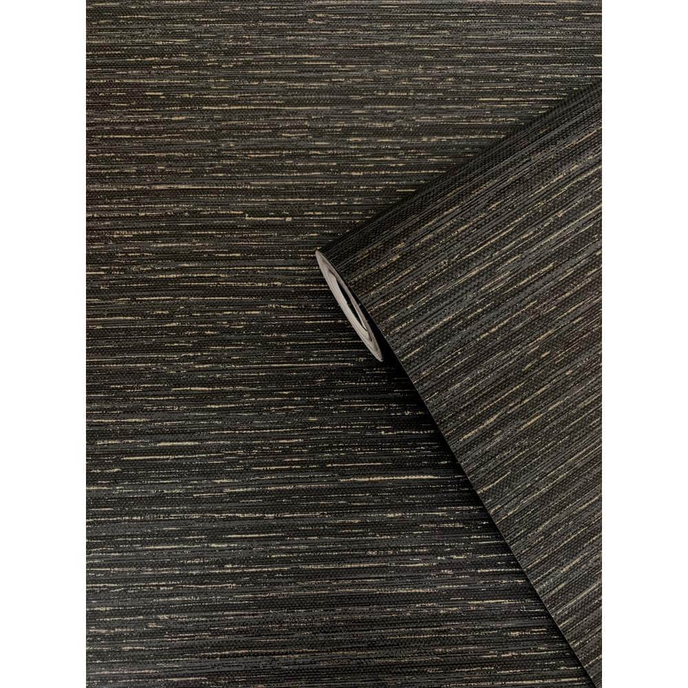 Black Non-Woven Shimmer Weave Wallpaper Roll 33' x 21"