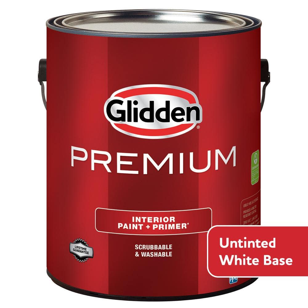 Glidden One Coat Interior Paint + Primer Elemental / Gray, Flat, 1 Gallon