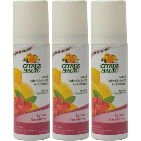 Citrus Magic 1.5 oz. Lemon Raspberry Odor Eliminating Air Freshener Spray (3-Pack)