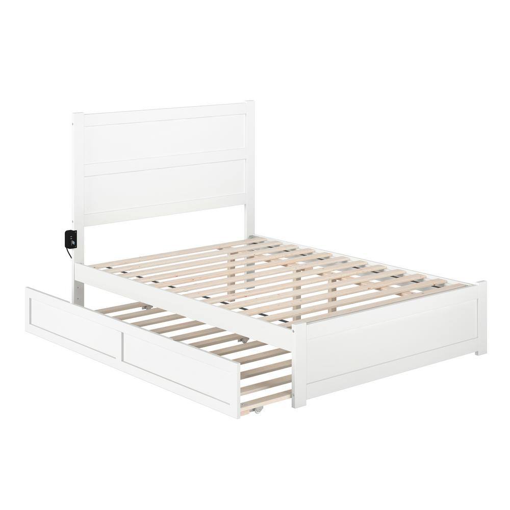 AFI NoHo White Full Bed with Footboard and Twin Trundle AG9161232 - The ...