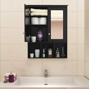 23.6 in. W x 30.4 in. H Rectangular Surface-Mount Bathroom Medicine Cabinet with Mirrors and Shelves in Espresso