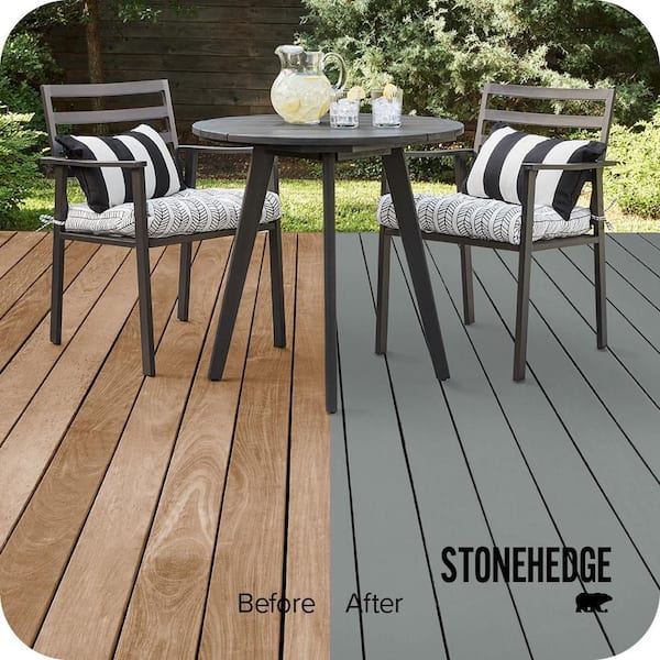1 gal. #SC-125 Stonehedge Solid Color Waterproofing Exterior Wood Stain and Sealer