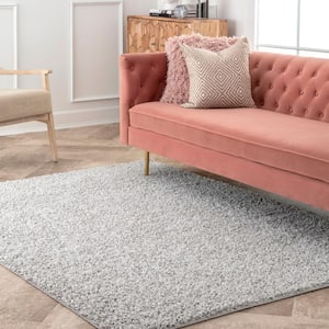 Haisley Gray 5 ft. x 8 ft. Solid Shag Area Rug