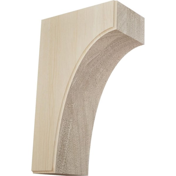 Ekena Millwork 6 in. x 5-1/2 in. x 10 in. Unfinished Rubberwood Clarksville Corbel