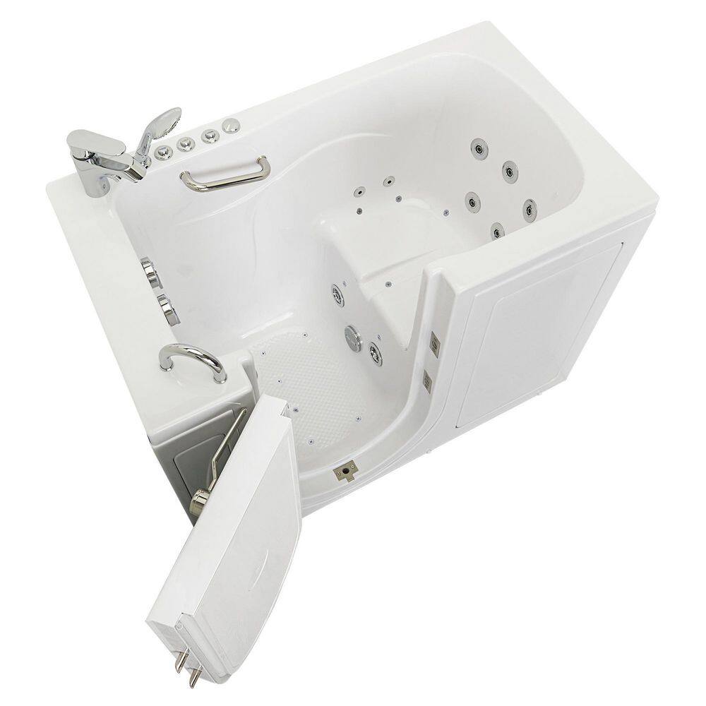 Monaco 52'' White Acrylic Walk-In Whirlpool Bathtub