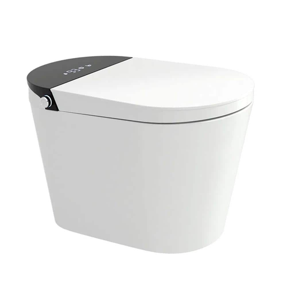 1-Piece Elongated Bidet Smart Toilet With Heated Seat Warm Wash, Self-Clean