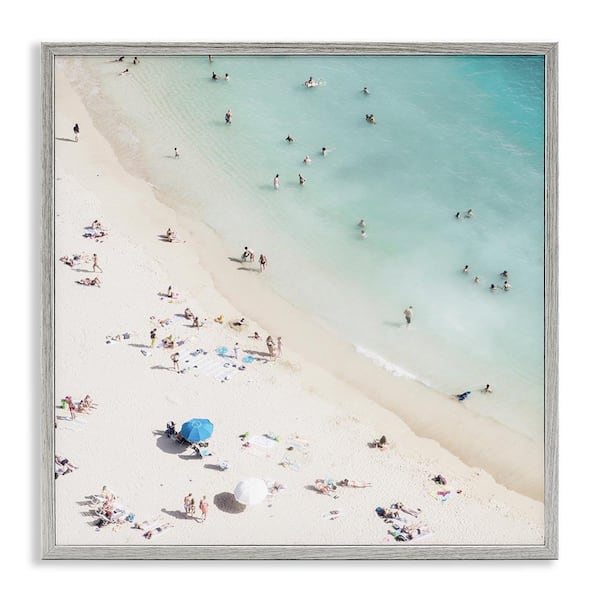 Summer Weather Beach Day by Danita Delimont Gray Framed Coastal Giclee Art Print 24 in. x 24 in.