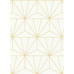Geometric Yellow Vinyl Peel and Stick Wallpaper