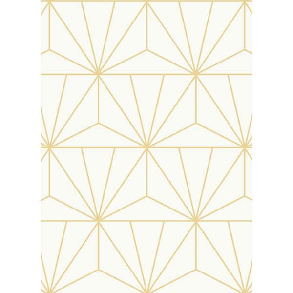 Packed Party Geometric Yellow Vinyl Peel and Stick Wallpaper