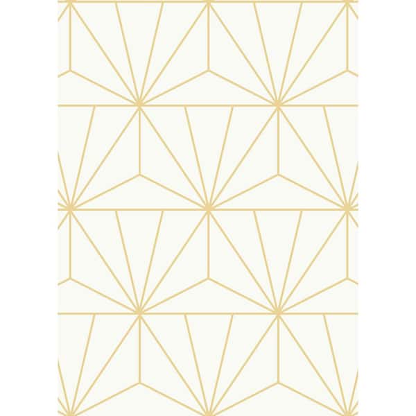 Packed Party Geometric Yellow Vinyl Peel and Stick Wallpaper Sample