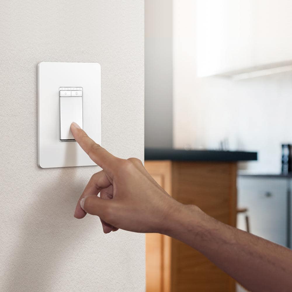 White Smart Wi-Fi Dimmer Switch with Alexa and Google Assistant