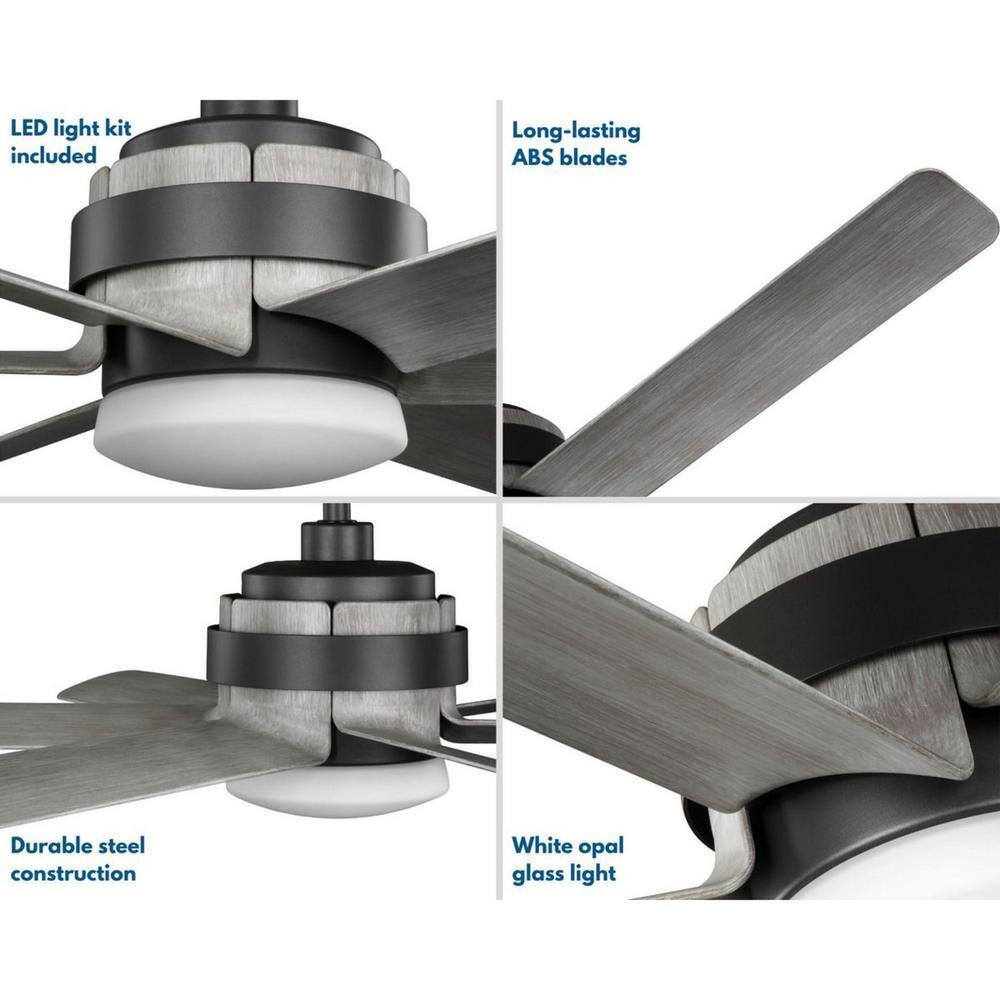 Graphite 56'' 6-Blade Ceiling Fan with LED Light and Remote