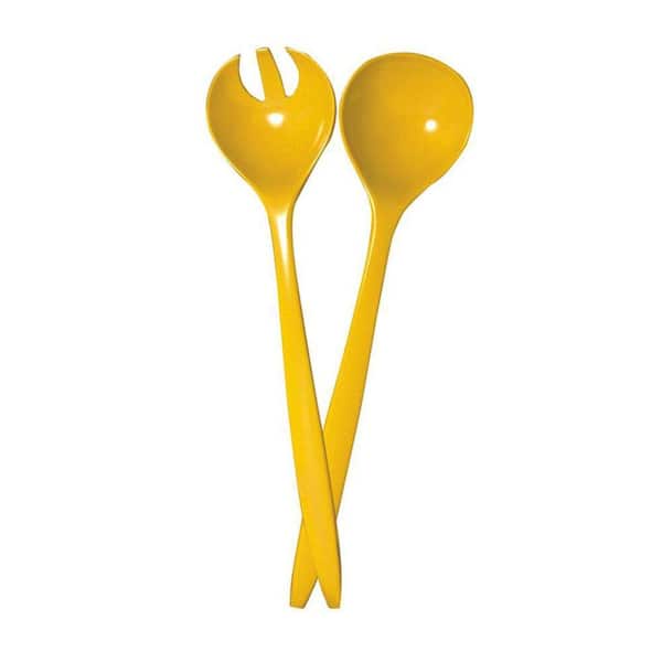 Unbranded Indoor and Outdoor Yellow Serving Set (Set of 2)