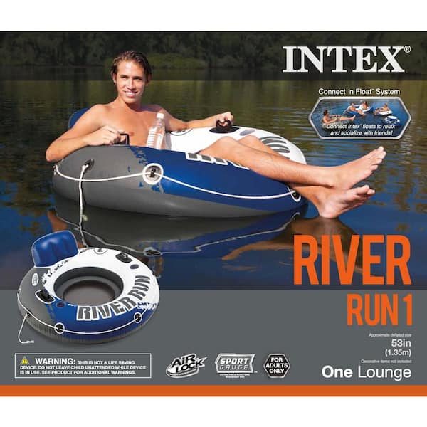 Intex River Run 1 Person Inflatable Floating Tube Lake/Pool/Ocean Raft (9 Pack)