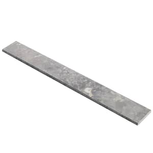 Marmo Gray 3 in. x 24 in. Polished Porcelain Bullnose Tile