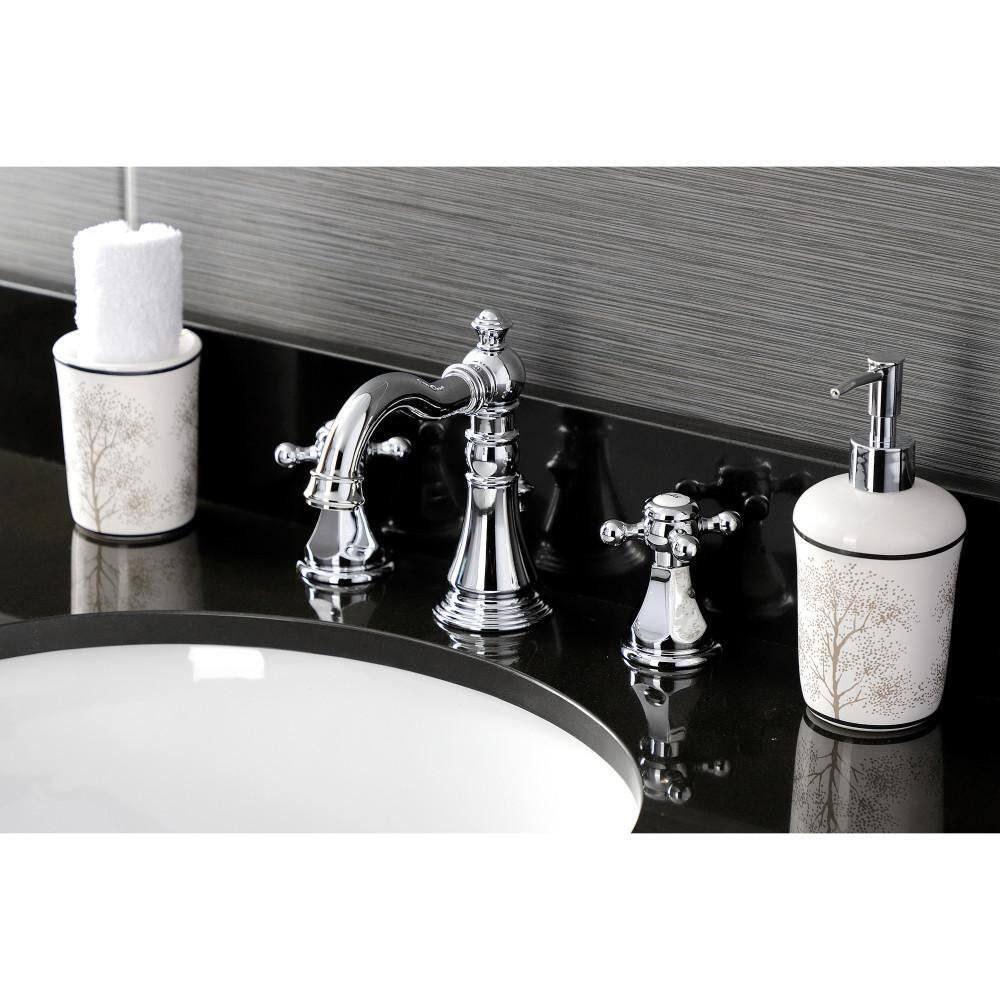 Polished Chrome Traditional Victorian Widespread Bathroom Faucet