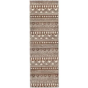 16 in. x 48 in. Wood Brown Handmade Intricately Carved Tribal Wall Decor