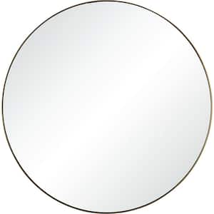 Medium Round Gold Contemporary Mirror (24 in. H x 24 in. W)