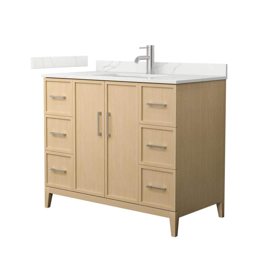 Elan 42 in. W x 22 in. D x 35 in. H Single Bath Vanity in White Oak with Giotto Quartz Top price history on PriceWatchPro