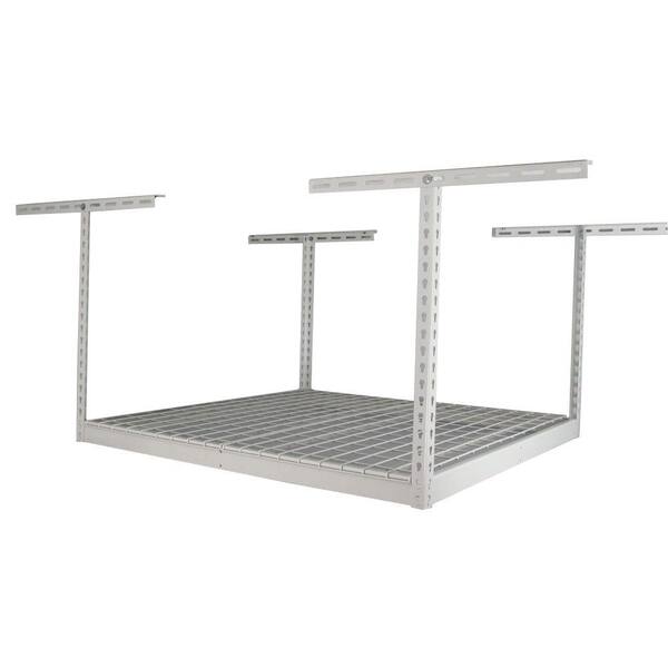 SafeRacks White Adjustable Height Steel Overhead Garage Storage Rack (48 in W x 48 in D)