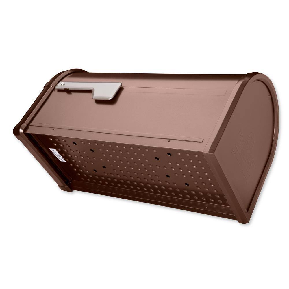 Copper Medium Post Mount Lockable Aluminum Mailbox