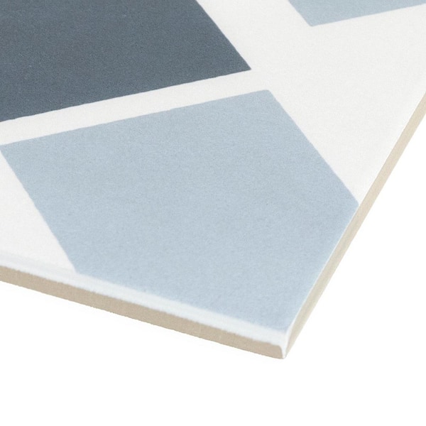 Aster Cross Square 9 in. x 9 in. Matte Porcelain Floor and Wall Tile (6.99 sq. ft./Case)