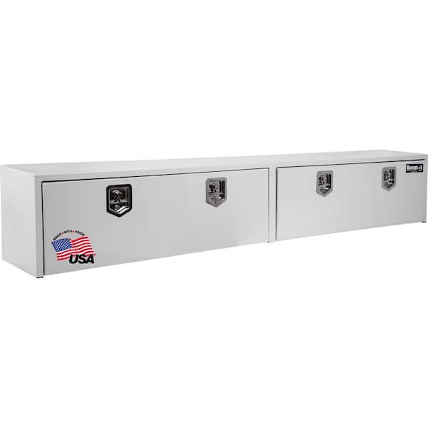 96 White Steel Full Size Top Mount Truck Tool Box