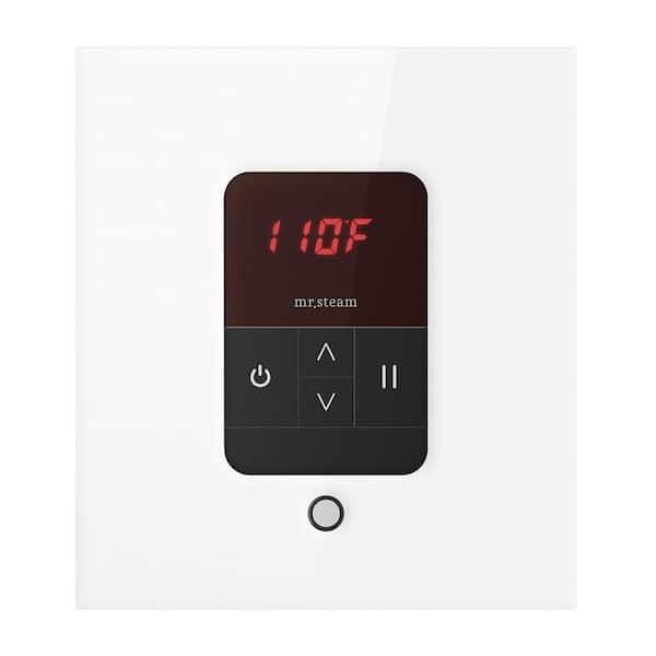 Aquatic - Lomita 36 in. x 90 in. Steam Shower Enclosure in White, Center Drain, Matte Black
