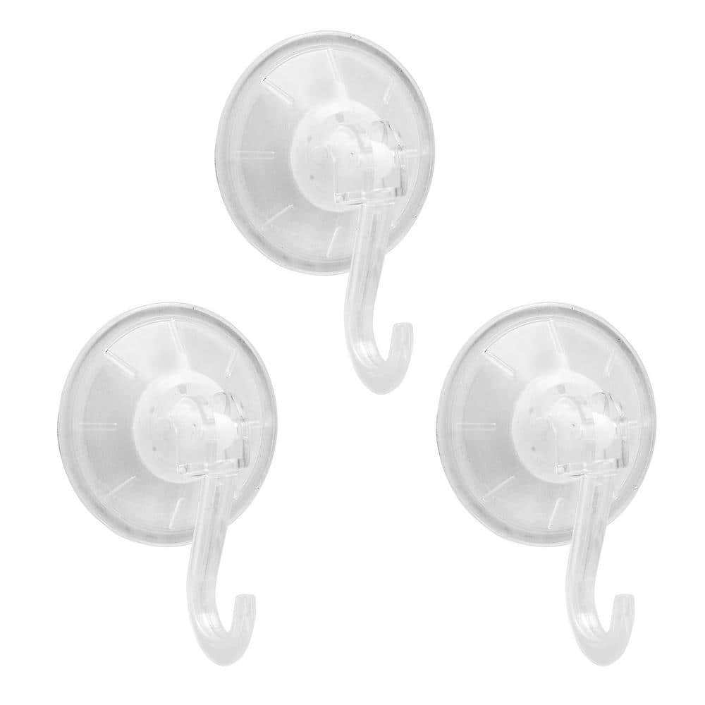 Kenney Home Suction Cup Hooks, White