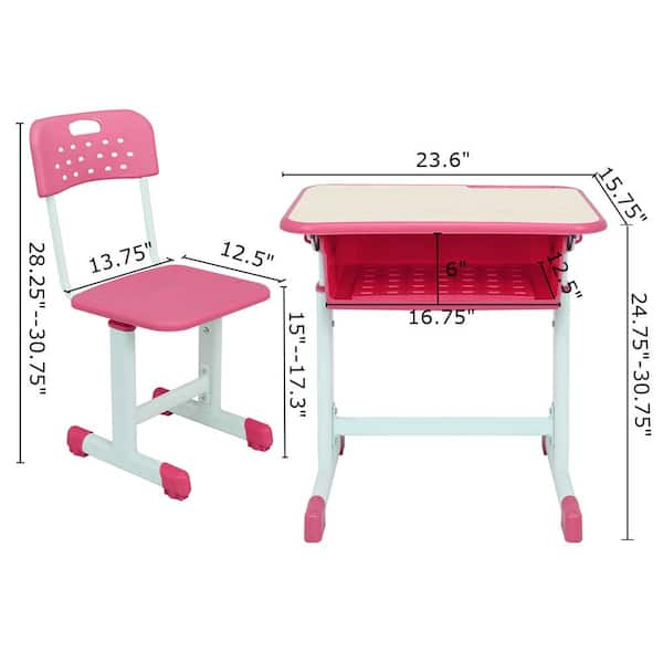 Forclover 32 x 24 Kids Desk, Height Adjustable Children Study