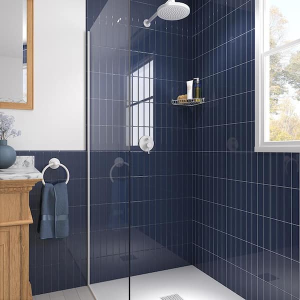 Arte Blue 1.97 in. x 7.87 in. Glossy Ceramic Subway Wall and Floor Tile (5.38 sq. ft./case) (50-pack)