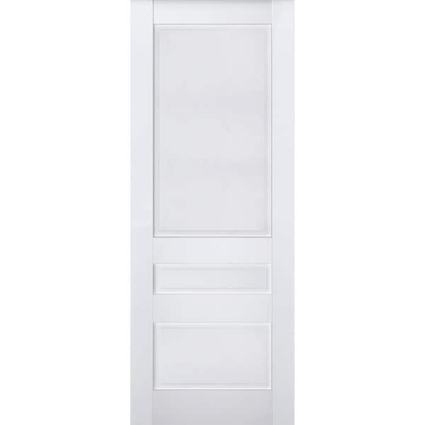 30 in. x 80 in. Solid Wood White Interior Door Slab