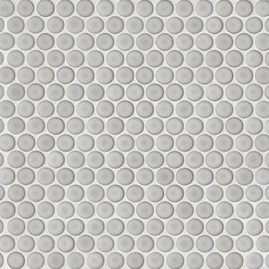 360 Square 3/4 in. x 3/4 in. Glossy Dove Grey Porcelain Mosaic Tile (10 sq. ft./Case)