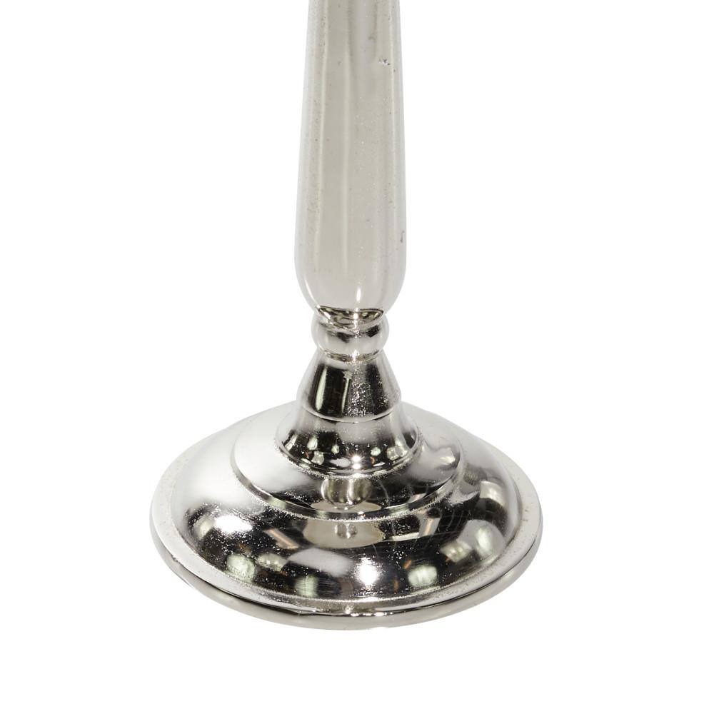 Silver Terrazzo Marble Top Round Accent Table