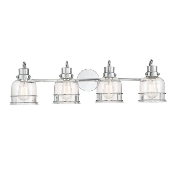 Easylite Crista 24 in. 4-Light Chrome Vanity Light 37857-HB - The Home Depot