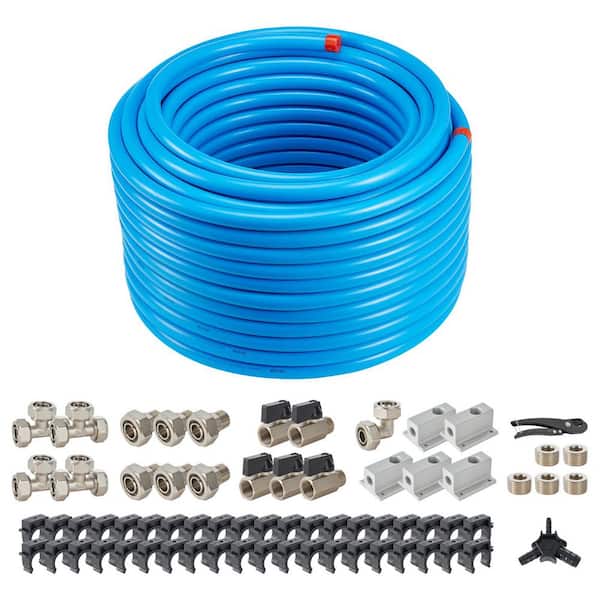 Air Compressor Line Kit, 200 ft. x 3/4 in. HDPE-Aluminum Compressed Air Piping System, Leak-Proof and Easy-to-Install