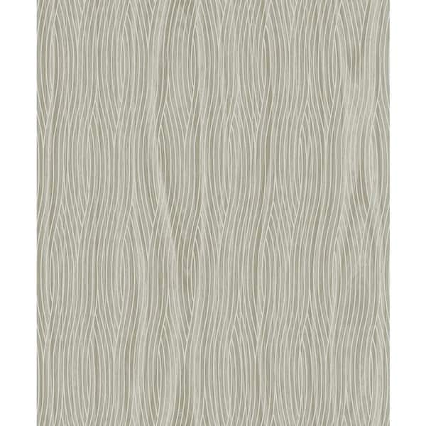 Brewster Grayson Taupe Geometric Grey Wallpaper Sample